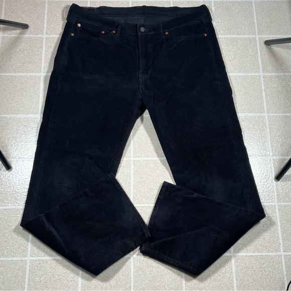 Levi's Other - Levi's 514 Corduroy Pants Mens 38x32 Straight White Tab Jeans‎ Black Mint